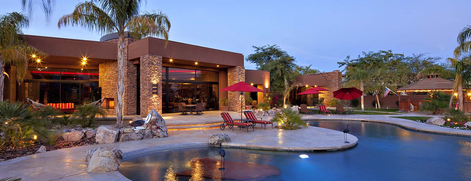 Luxury house with pool seen while preforming home inspection services